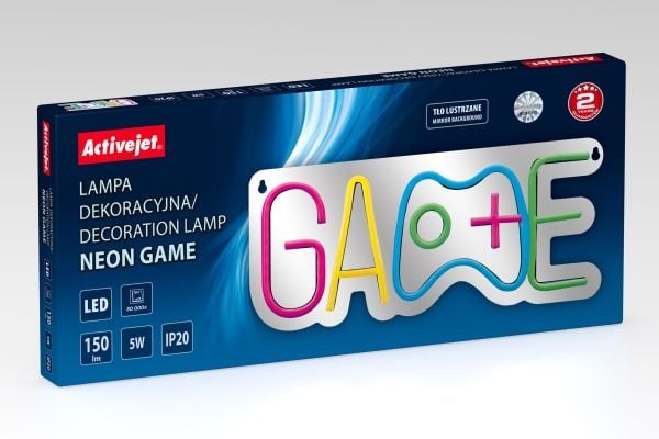 Activejet AJE-NEON GAME, 128 ampuller, LED, Ikke-utskiftbare pærer, 150 lm, IP20, Flerfarget