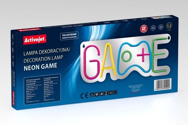 Activejet AJE-NEON GAME, 128 ampuller, LED, Ikke-utskiftbare pærer, 150 lm, IP20, Flerfarget