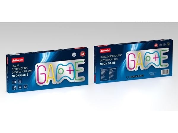 Activejet AJE-NEON GAME, 128 ampuller, LED, Ikke-utskiftbare pærer, 150 lm, IP20, Flerfarget