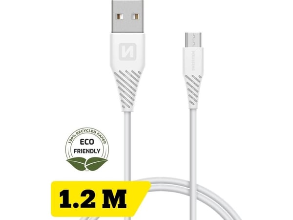 Swissten Fast Charge ladekabel Micro USB 3A 1,2 m