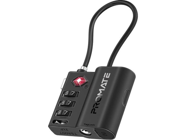 Promate TagLock TSA bagagelås med Smart Precision Tracking Tag + Apple Find My