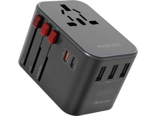 Promate TripMate-36W moniporttinen seinälaturi 36W EU / US / UK / AU