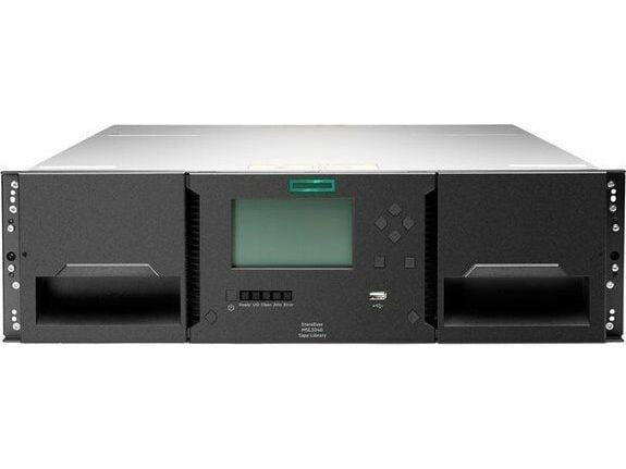 HPE StoreEver MSL3040 - Nauhakirjasto - 720 TB / 1,8 PB - Laajennusyksiköt: 40 - LTO Ultrium (18 TB / 45 TB) x 1 - Ultrium 9 - SAS-3 - räkkiversio ...