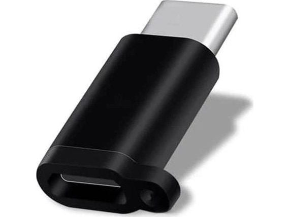 USB-sovitin Mocco USB-C - MicroUSB Czarny (4752168086292)