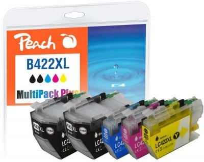 Peach PI500-384, Høyt (XL) utbytte, Sort, Lyseblå, Rosa, Gult, 60 ml, 20 ml, 5 stykker, Multipakke