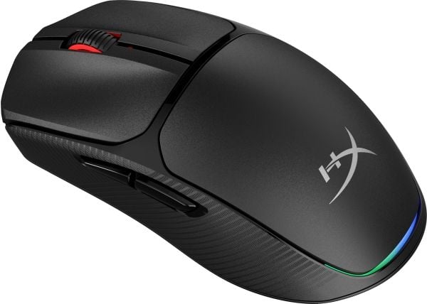 HyperX Pulsefire Fuse trådløs spillmus (svart), Ambidekstriøs, Optisk, RF trådløs + Bluetooth, 12000 DPI, Svart