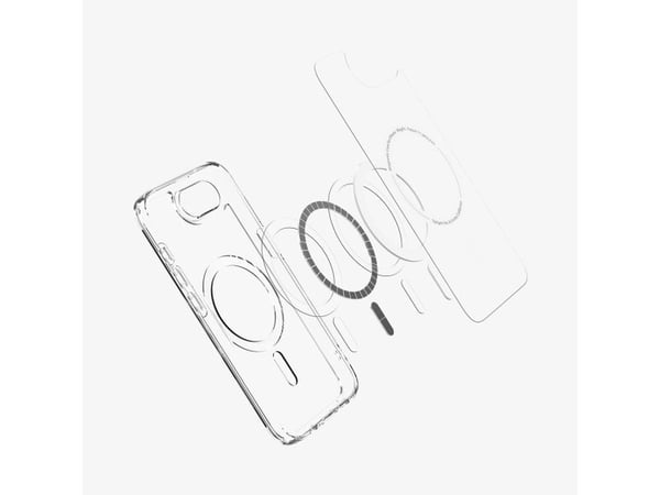 Spigen Ultra Hybrid (MagFit), Etui, Apple, iPhone 16e, 15,5 cm (6.1"), Gjennomsiktig, Hvit