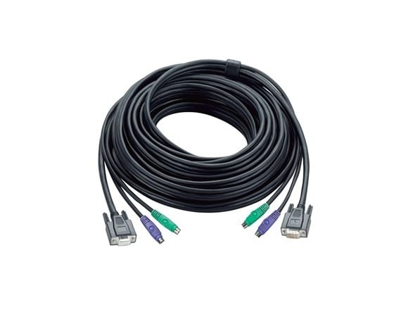 ATEN PS/2 KVM Cable, 1,2 m, Sort, HDB, PS/2, Hankjønn/hunkjønn