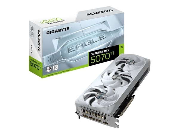 Gigabyte GeForce RTX 5070 Ti EAGLE OC ICE SFF 16G - Grafikkort - GeForce RTX 5070 Ti - 16 GB GDDR7 - PCI Express 5.0 - 3 x DisplayPort, HDMI