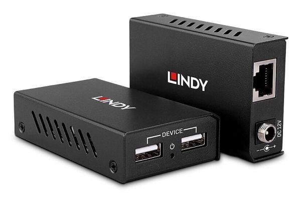 Lindy 43408, Sändare och mottagare för AV-utrustning, 100 m, Kabel, Svart