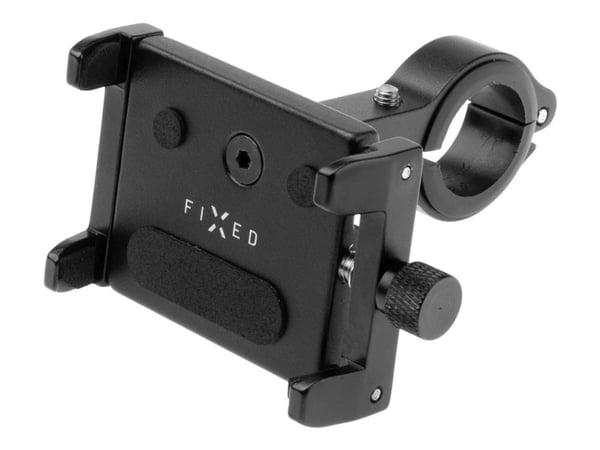 FIXED Bikee ALU - Sykkelholder for mobiltelefon - aluminium - fra 4" til 6,7" - sort