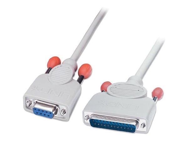 Lindy PC Serial Printer Cable - Seriell- / parallellkabel - DB-9 (hunn) til DB-25 (hann) - 2 m - formstøpt
