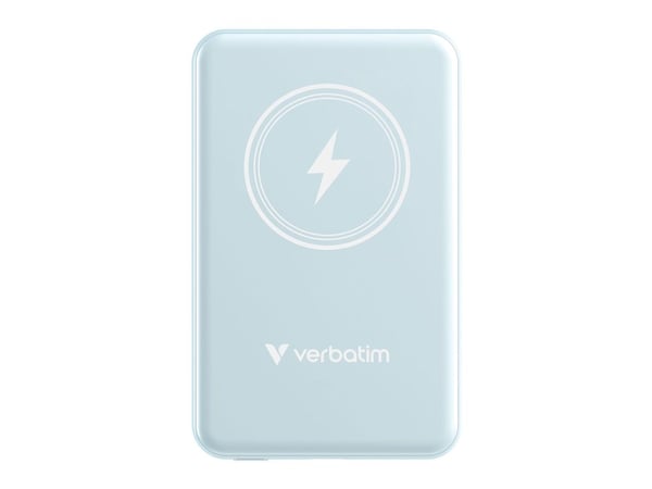 Verbatim Charge 'n' Go - Trådløs nødlader - magnetmontering - Li-pol - 5000 mAh - 20 watt - 2.4 A - Apple Fast Charge, PD 3.0, QC 3.0, Apple 2.4A, ...