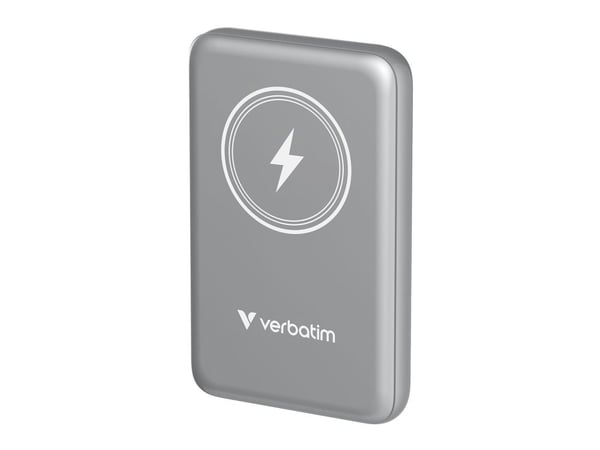 Verbatim Charge 'n' Go - Trådløs nødlader - magnetmontering - Li-pol - 10000 mAh - 20 watt - 2.4 A - Apple Fast Charge, PD 3.0, QC 3.0, Apple 2.4A,...