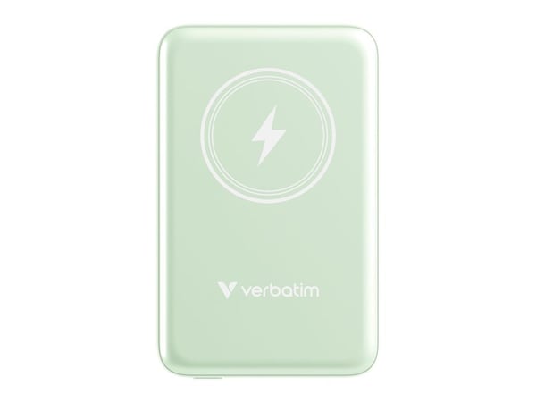 Verbatim Charge 'n' Go - Trådløs nødlader - magnetmontering - Li-pol - 10000 mAh - 20 watt - 2.4 A - Apple Fast Charge, PD 3.0, QC 3.0, Apple 2.4A,...