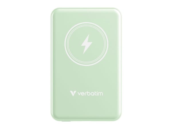 Verbatim Charge 'n' Go - Trådløs nødlader - magnetmontering - Li-pol - 5000 mAh - 20 watt - 2.4 A - Apple Fast Charge, PD 3.0, QC 3.0, Apple 2.4A, ...