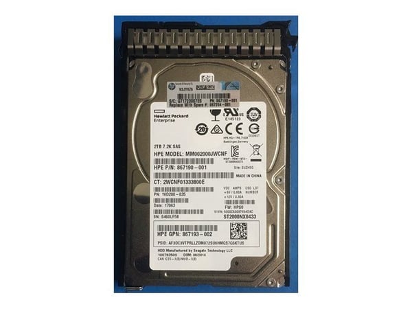 HPE SPS-DRV HDD 2TB 12G 7,2K SFF SAS SC (867204-001)
