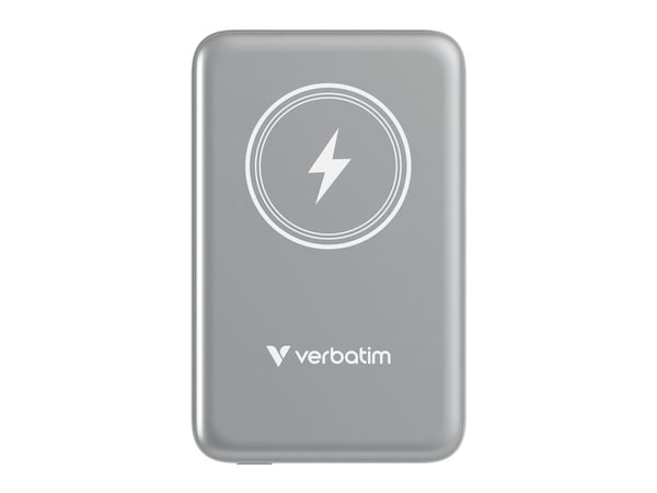 Verbatim Charge 'n' Go - Trådløs nødlader - magnetmontering - Li-pol - 10000 mAh - 20 watt - 2.4 A - Apple Fast Charge, PD 3.0, QC 3.0, Apple 2.4A,...