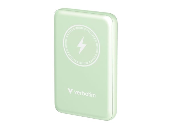 Verbatim Charge 'n' Go - Trådløs nødlader - magnetmontering - Li-pol - 10000 mAh - 20 watt - 2.4 A - Apple Fast Charge, PD 3.0, QC 3.0, Apple 2.4A,...