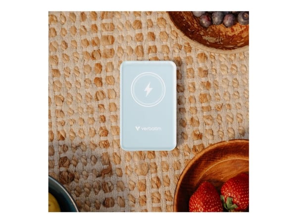 Verbatim Charge 'n' Go - Trådløs nødlader - magnetmontering - Li-pol - 5000 mAh - 20 watt - 2.4 A - Apple Fast Charge, PD 3.0, QC 3.0, Apple 2.4A, ...