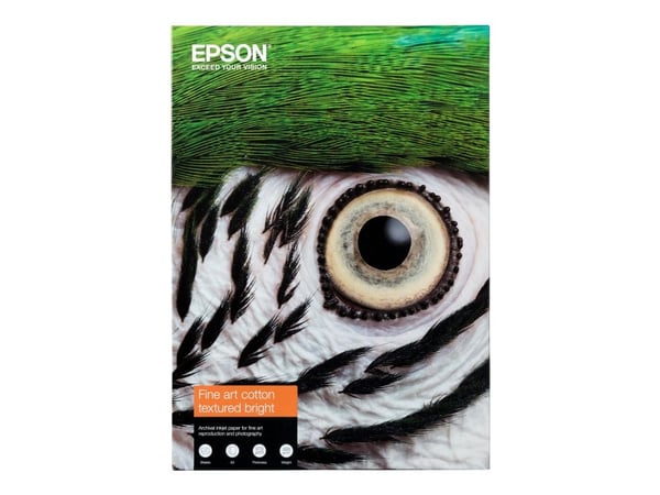 Epson Fine Art II - Bomull - strukturert matt - 515 mikroner - sterkt hvitt - A2 (420 x 594 mm) - 300 g/m² - 25 ark klutepapir