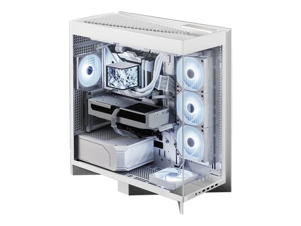 TRYX LUCA L70 - Mid tower - utvidet ATX (E-ATX) - sidepanel med vindu (herdet glass) - ingen strømforsyning (ATX) - hvit - USB/lyd