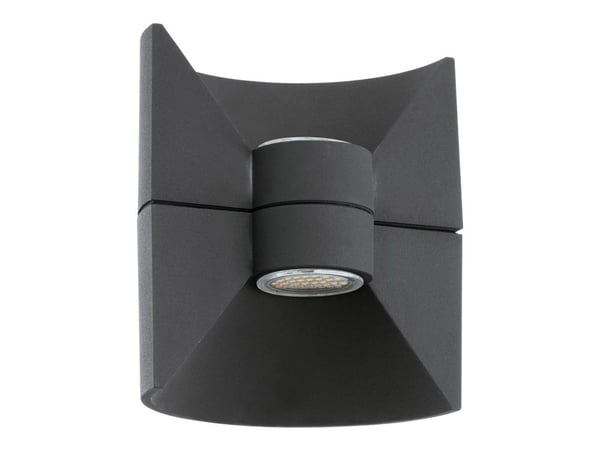 Eglo Redondo - Vegglampe - LED-lyspære x 2 - GU10 - total: 5 W - klasse F - varmt hvitt lys - 3000 K - antrasitt