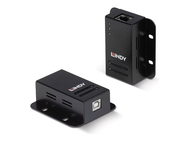 Lindy 42680, Verkkolähetin ja -vastaanotin, 50 m, 480 Mbit/s, Cat5, Cat5e, Cat6, NS1021, Musta