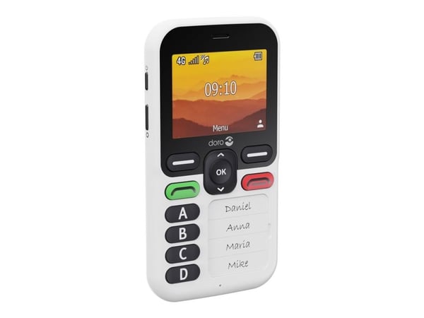 Doro Leva X10, Perusmalli, Yksittäinen SIM, 6,1 cm (2.4"), Bluetooth, 1150 mAh, musta, Valkoinen