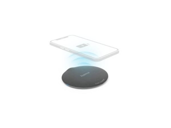 Hama QI-FC10 Metal, Innendørs, USB, Trådløs lading, 1 m, Svart, Sølv