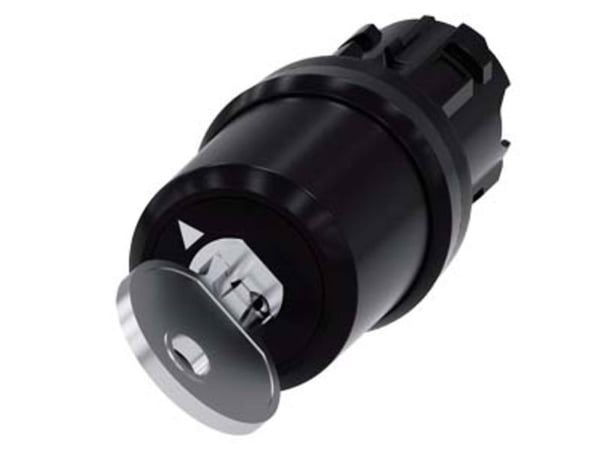 Kytkin avaimella 22mm pyöreä muovilukko nro ssg10 2 avaimella 2-pos. 0-I ilman itsekääntyvää 3SU1000-5BF11-0AA0