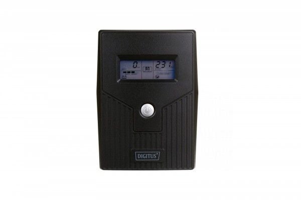 DIGITUS Line-Ineractive LCD BASIC UPS, 600VA/360W, 1x12V/7Ah, AVR, 2x Schuko CEE 7/3