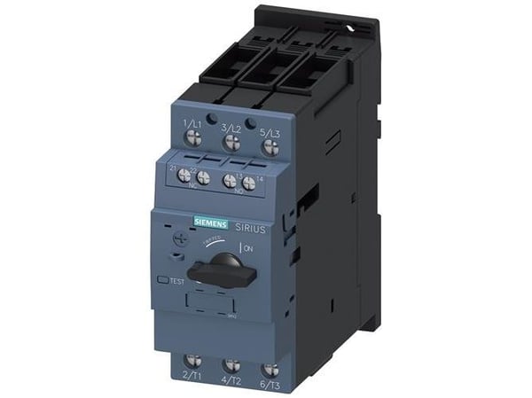 Siemens 3RV2031-4VA15 Strömbrytare 1 st Inställningsområde (ström): 35 - 45 A Kopplingsspänning (max.): 690 V/AC (B x H x D) 55 x 140 x 149 mm