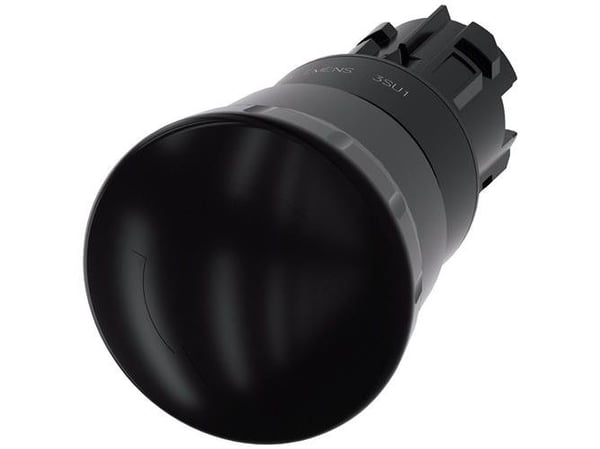 Siemens 3SU1000-1HB10-0AA0, Nappi, Musta, Muovi, 71,6 mm, 46 g, 150 mm