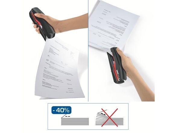 Rapid Supreme SO30 - Stiftemaskin - 30 ark - metall, ABS-plast - svart, rød