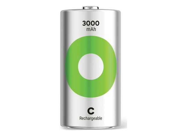 GP Batteries ReCyko Pro RECYKO C, Oppladbart batteri, C, Nikkelmetallhydrid (NiMH), 1,2 V, 2 stykker, 3000 mAh