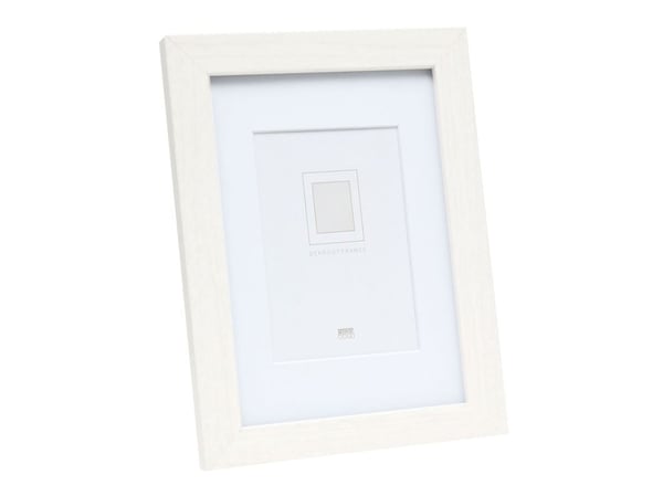Deknudt S66KF1 P1, Enkel bilderamme, Glass, Tre, Hvit, Bord, Vegg, 30 x 30 cm, Rektangulær