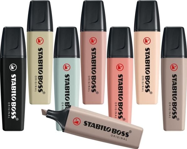 STABILO BOSS ORIGINAL NatureColors, 1 styck, Grön, 18 År, Mejselspets, Svart, Grön, Plast