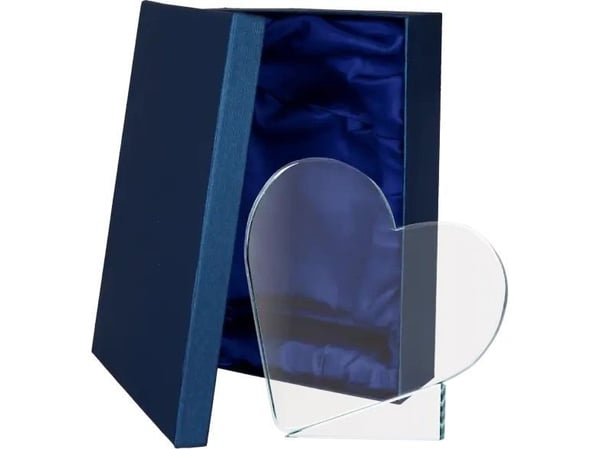 Victoria Sport trofé i glass m/ etui - hjerte