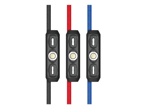 RealPower MagneticCharge3, 1 m, USB A, musta, sininen, punainen