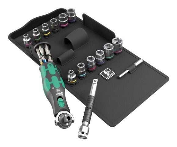 Wera 05004285001, Pistorasiasarja, 1/4", Metrinen/brittiläinen, 8,9,10,12,14,16 mm, 1/2,1/4,3/8,5/16,7/16,9/16", TX10, TX15