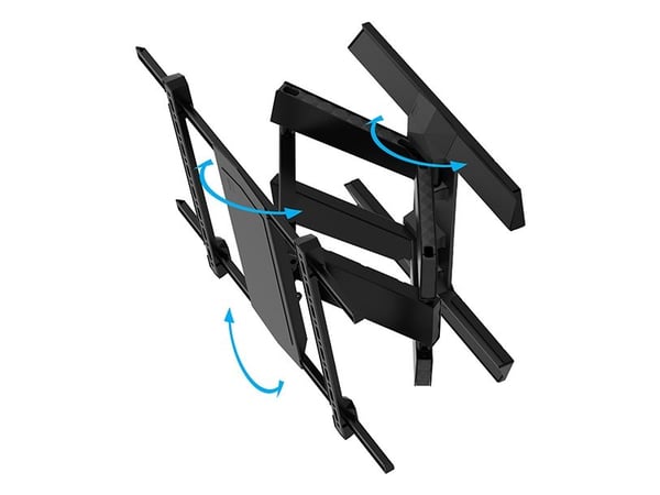 B-TECH PRO Install BT8227 - Monteringssett (armbøyle) - for flatpanel - twin cantilever, with ultraglide tilt and swivel - svart - skjermstørrelse:...