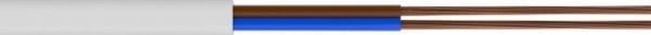 OWY asuntokaapeli H03VV-F (OMY) 2x1 mm2 valkoinen 300/300V rumpu
