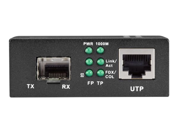 Black Box Pure Networking - Medieomsætter - 1GbE - 1000Base-FX, 1000Base-TX, 100Base-TX - RJ-45 / SFP (mini-GBIC) - op til 80 km - for P/N: EVE630-...