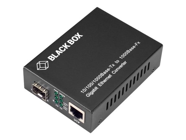 Black Box Pure Networking - Medieomsætter - 1GbE - 1000Base-FX, 1000Base-TX, 100Base-TX - RJ-45 / SFP (mini-GBIC) - op til 80 km - for P/N: EVE630-...