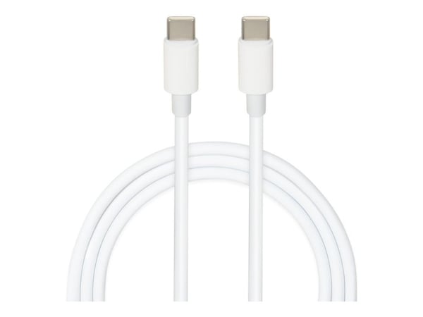 iBOX - USB-kabel - USB-C (hann) til USB-C (hann) - USB 2.0 - 20 V - 3 A - 1 m - USB Power Delivery (60W) - hvit