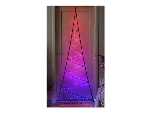 Twinkly Light Tree 2D - Stringlys - LED - 9 W - klasse G - 16 millioner farger / varm til kjølig hvitt lys - svart