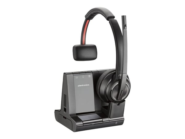 HP Poly Savi 8210 Office - Savi 8200 series - hodesett - on-ear - DECT / Bluetooth - trådløs - aktiv støydemping - svart - Zoom Certified