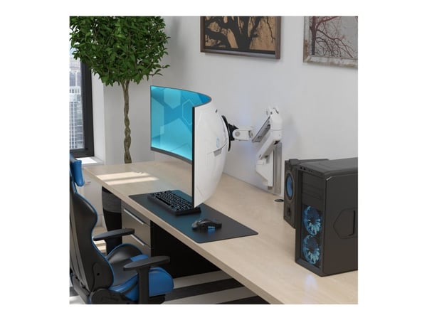 Ergotron HX - Monteringssett (leddarm) - Konstant kraftteknologi - for buet LCD-skjerm - for skjermkurver med ekstrem dybde - hvit - skjermstørrels...