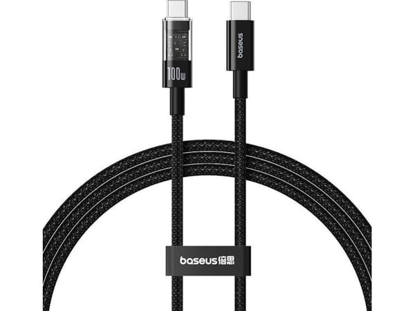 Baseus Gem USB C - USB C pikalatauskaapeli 1 m 100 W Musta (P10373000111-00)